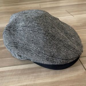 Men’s London Fog Gray Tweed Snap Bill Cap Peaky Blinders Newsies XL